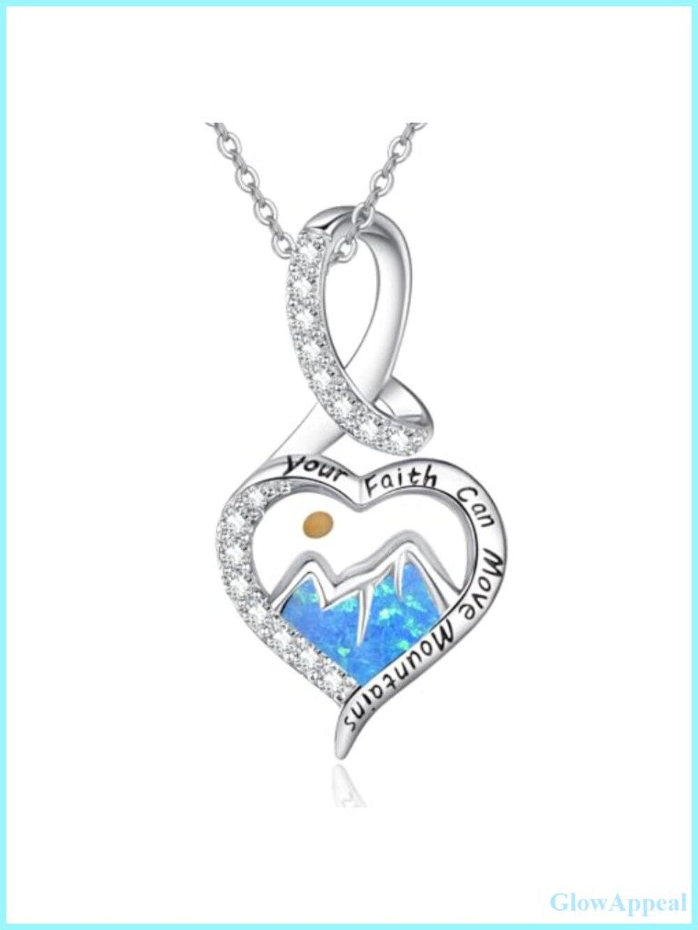 Sterling Silver Mustard Seed Heart Necklace 925 Faith Pendant Christian Gift